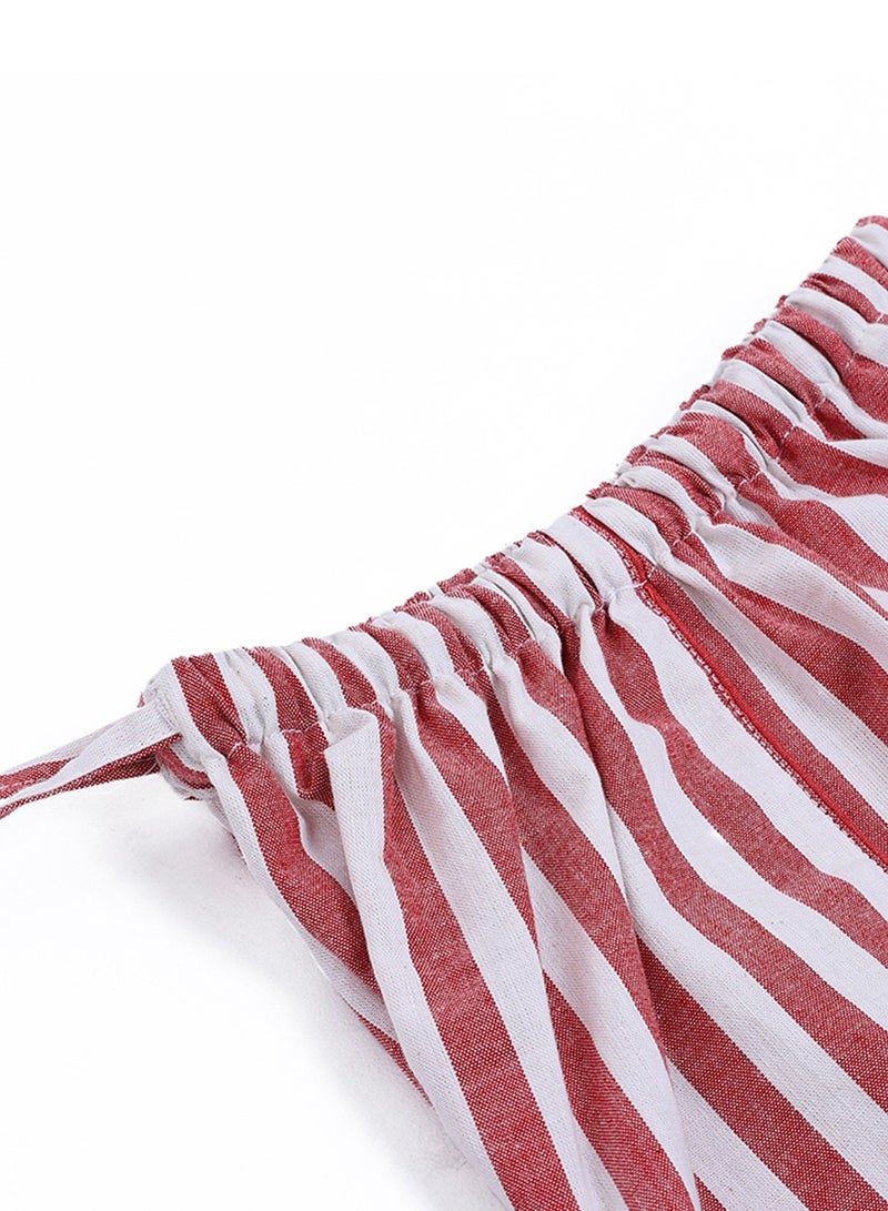 كيدابهو طقم بيجامات أطفال - حلاوة مخططة باللونين الوردي والأبيض 2 قطعة - Image 5