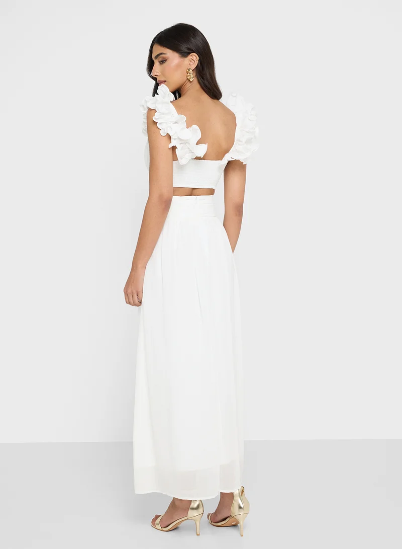 ايلا ليمتد اديشن Floral Strap A-line Dress With Waist Cut Out