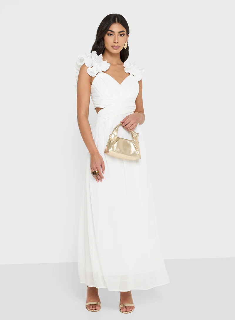 ايلا ليمتد اديشن Floral Strap A-line Dress With Waist Cut Out