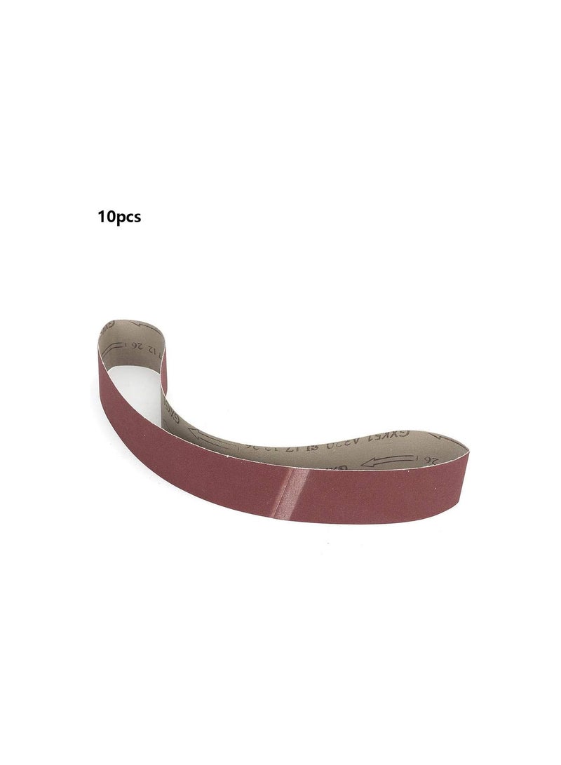 GGOOT 10PCS 320-600Grit GXK51-B Alumina Abrasive Belt Sanding Band for Wood Furniture Grinding Polishing(320#), Emery Cloth  - Image 2