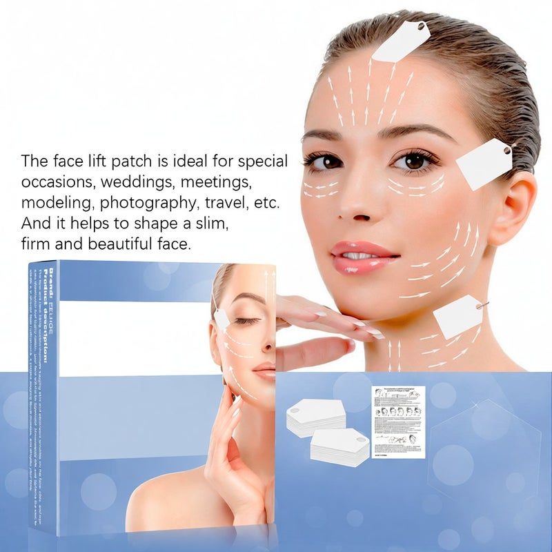 EELHOE 40Pcs Face Lifting Patches Adhesive Tapes Face Neck Lift Elastic Waterproof Shape Slim Firm Face - Image 5