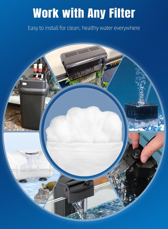 باوفلي خيط ترشيح باوفلاي لحوض السمك، وسائط ترشيح لأحواض السمك، خيط ترشيح لأحواض السمك، قطن ترشيح من البوليستر للمياه العذبة والمالحة، إسفنجة ألياف بيضاء للترشيح، 8.8 أونصة - Image 2