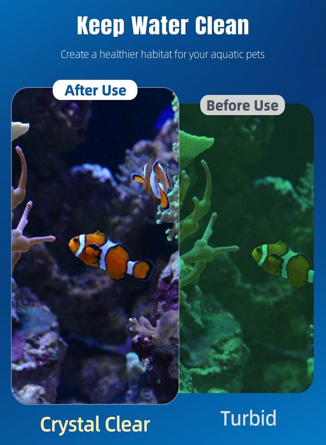 باوفلي خيط ترشيح باوفلاي لحوض السمك، وسائط ترشيح لأحواض السمك، خيط ترشيح لأحواض السمك، قطن ترشيح من البوليستر للمياه العذبة والمالحة، إسفنجة ألياف بيضاء للترشيح، 8.8 أونصة - Image 4