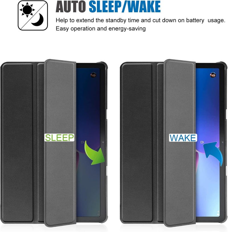 Procases For Lenovo Tab M10 Case 10.1 Inch 2022 3Rd Gen, Slim Light Cover Trifold Stand Hard Shell Folio Smart Protective Case For Lenovo Tab M10 10.1'' Tb328Fu / Tb328Xu With Auto Sleep/Wake –Black - Image 5