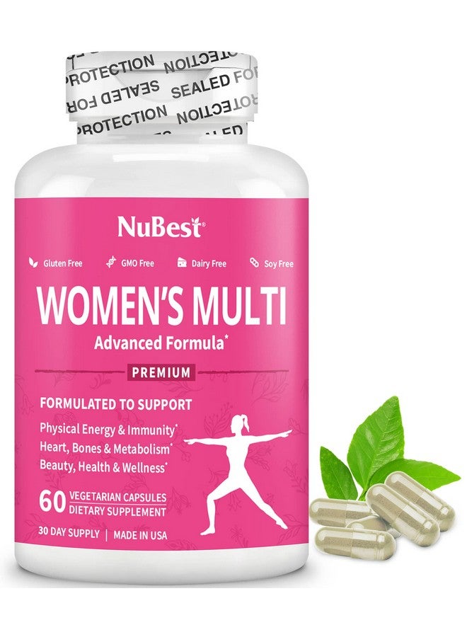 NuBest فيتامينات دعم المناعة والطاقة والعظام والقلب والرفاهية للنساء 18+ - 60 كبسولة نباتية؛ إمداد لشهر واحد - Image 1