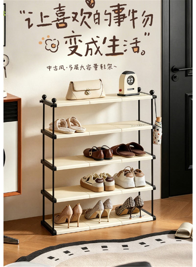 5-Tier Shoe Rack, Freestanding Vertical Shoe Storage Organizer, Large Capacity Shoe Shelves for Entryway and Closet, Easy Assembly and Space-Saving, 73.5*25*83cm (White) - Image 1
