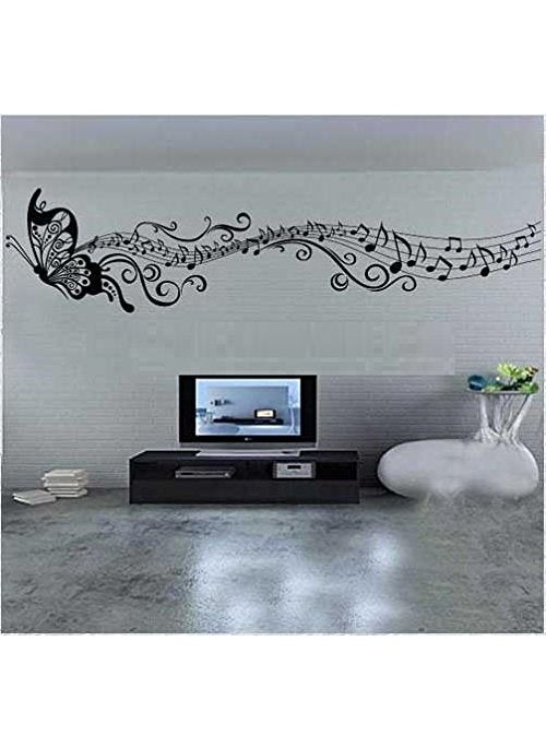 Syga SYGA PVC Vinyl Wall Stickers for Living Room Self Adhesive Stickers, Musical Butterfly for Studio  - Image 3