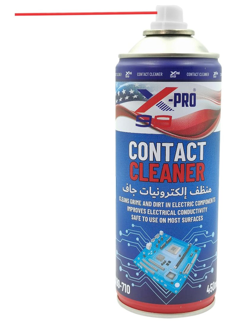 XPRO Contact Cleaner Spray for Cleaning Oil, Flux and Grime Removal, Dirt in Electronics Devices and Components 450ml X99-710 - Image 2