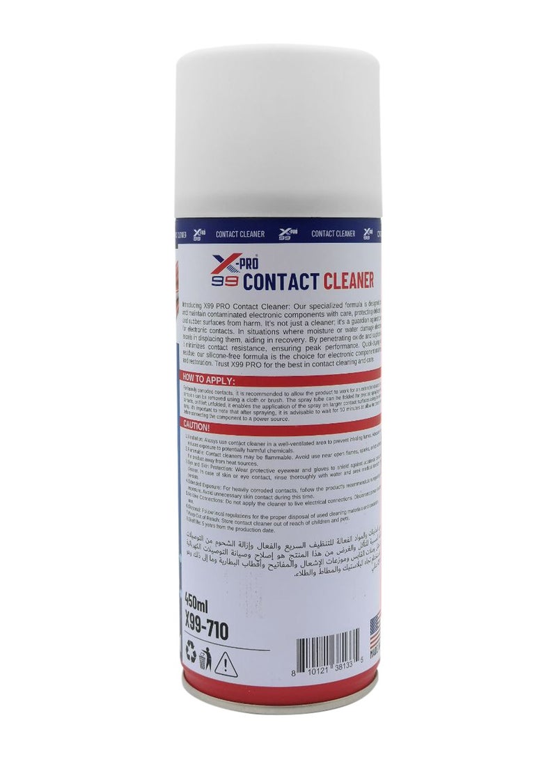 XPRO Contact Cleaner Spray for Cleaning Oil, Flux and Grime Removal, Dirt in Electronics Devices and Components 450ml X99-710 - Image 4