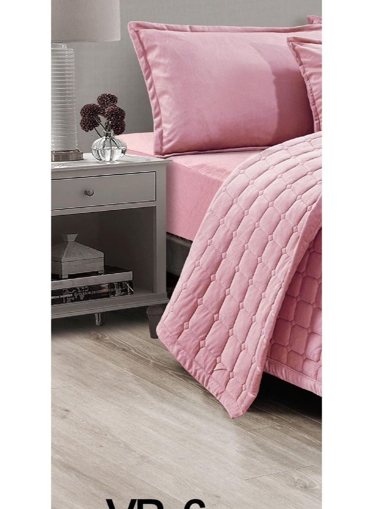 ريد روز مفرش سرير نفر مضغوط من المخمل الناعم ليمنحك الدفئ والراحة مقاس 170 *210 سم - Image 2