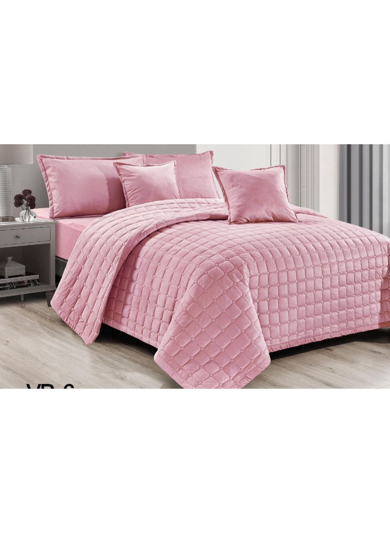 ريد روز مفرش سرير نفر مضغوط من المخمل الناعم ليمنحك الدفئ والراحة مقاس 170 *210 سم - Image 1