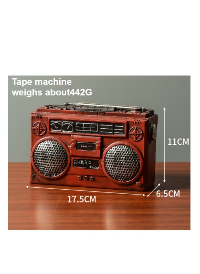 general Antique retro high-end craftwork, exquisite vintage resin display models, sturdy and not easy to damage, home decoration mini ornaments - gold telephone, tape recorder, radio, phone booth, camera (set of five) - Image 4