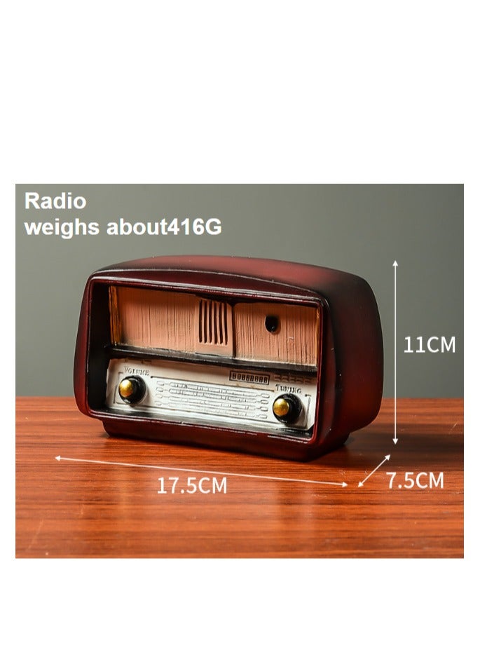 general Antique retro high-end craftwork, exquisite vintage resin display models, sturdy and not easy to damage, home decoration mini ornaments - gold telephone, tape recorder, radio, phone booth, camera (set of five) - Image 5