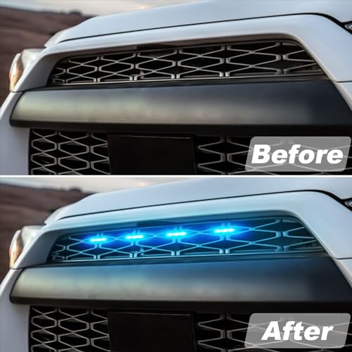 BreTrewri RGB Led Grill Lights for 2014-2019 Toyota 4runner TRD Pro SR5 Off-Road Limited Grille Grills Light, Raptor Lights for 4Runner TRD Pro 2020 2021 2022 2023 2024 only 20color Adjustable(RGB14) - Image 4