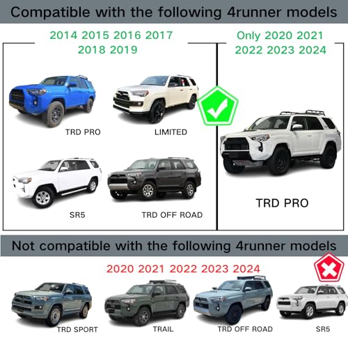 BreTrewri RGB Led Grill Lights for 2014-2019 Toyota 4runner TRD Pro SR5 Off-Road Limited Grille Grills Light, Raptor Lights for 4Runner TRD Pro 2020 2021 2022 2023 2024 only 20color Adjustable(RGB14) - Image 2