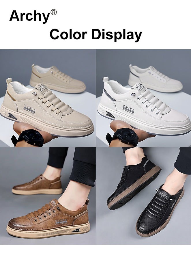 Men Leather Business Casual Loafers Soft Suede Men Shoes Men Laces Easy to Wear Lazy Shoes