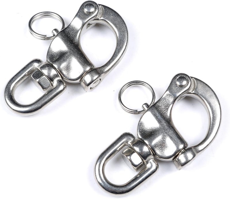 Mxeol Swivel Eye Snap Shackle Quick Release Bail Rigging Sailing Boat Marine Stainless Steel Clip - Image 1