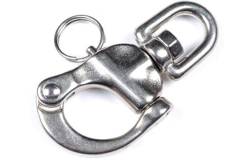Mxeol Swivel Eye Snap Shackle Quick Release Bail Rigging Sailing Boat Marine Stainless Steel Clip - Image 3