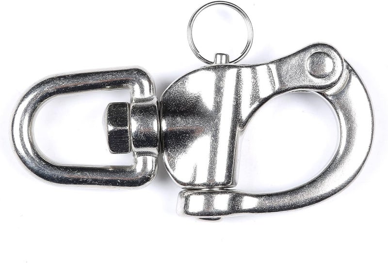 Mxeol Swivel Eye Snap Shackle Quick Release Bail Rigging Sailing Boat Marine Stainless Steel Clip - Image 2