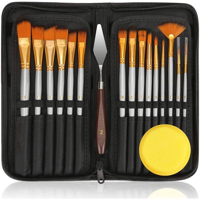 Authentic Store Artist Paint Brush Set for Acrylic Painting, Oil Painting, Modern Art Painting (Silver) - Image 5