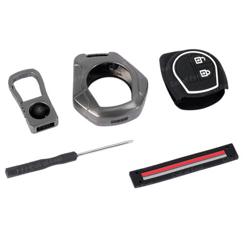 Coll of Fest Coll of Fest Premium Metal Key Cover Compatible for Suzuki Swift | Ertiga | Wagonr | Celerio | Swift Dzire | Alto | Fronx | Brezza | S Presso | Ignis | 2 Button Remote Key Glow in Dark - Image 4