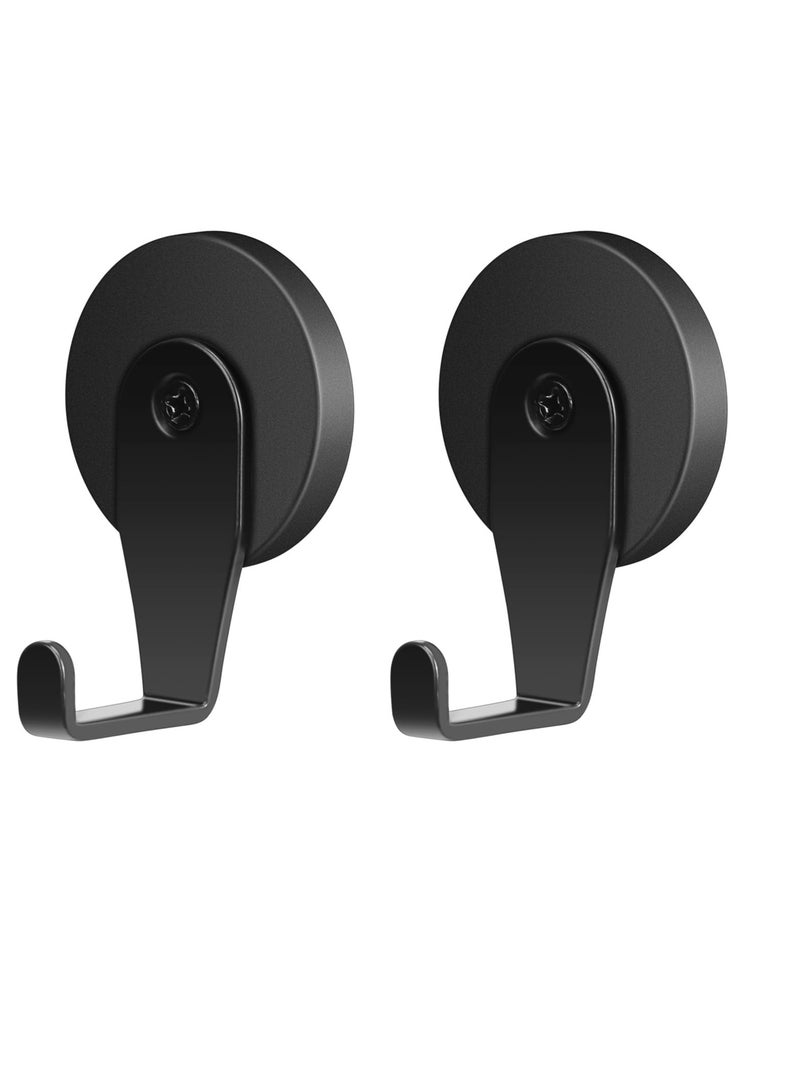 Excefore Magnetic Hooks, 2 Pack Heavy Duty Magnets with Hook for Refrigerator, Heavy Duty Magnet Hook 30LBS, for Metal Doors, Surfaces Outdoor and Towel Coat Umbrella Indoor Hanging - Image 1