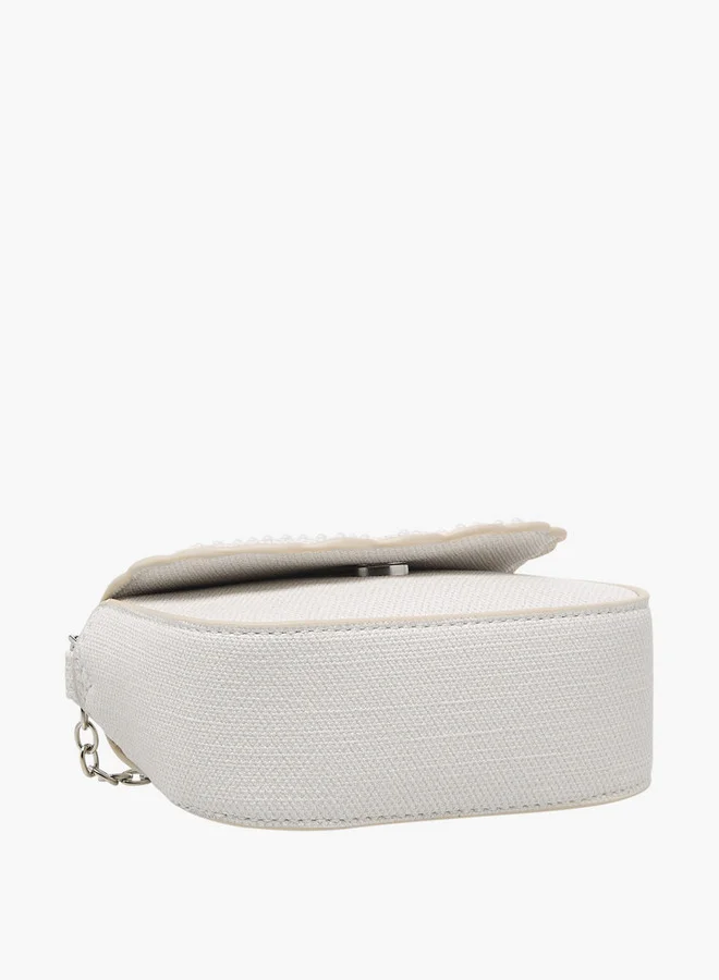 Little Missy  Embroidered Crossbody Bag with Chain Strap Ramadan Collection for Women | Best Price UAE