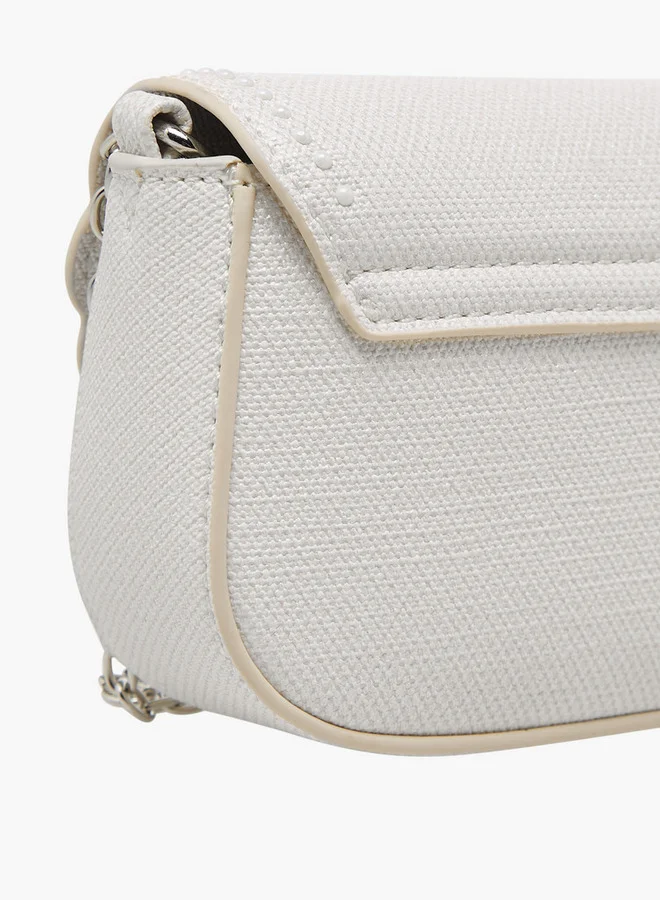 Little Missy  Embroidered Crossbody Bag with Chain Strap Ramadan Collection for Women | Best Price UAE