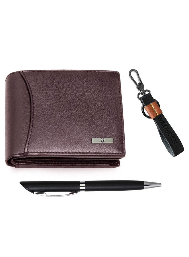 Wildhorn سلة هدايا وايلدهورن للرجال | مجموعة هدايا محفظة جلدية، سلسلة مفاتيح وقلم | هدية لصديق، حبيب، زوج، أب، ابن، إلخ - Image 1