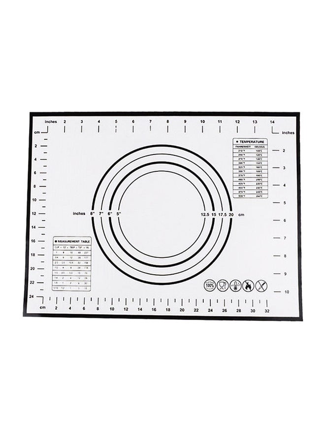NIBEMINENT Silicone Dough Maker Mat With Measurements Black 29 x 26 0.04centimeter  - Image 1