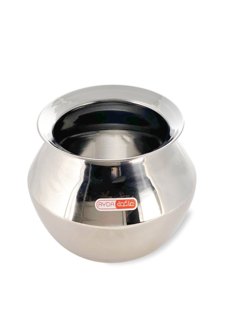 Ayda Stainless Steel Pongal Handi Milk Pot Rice Pot Kalam 4Liter  - Image 2