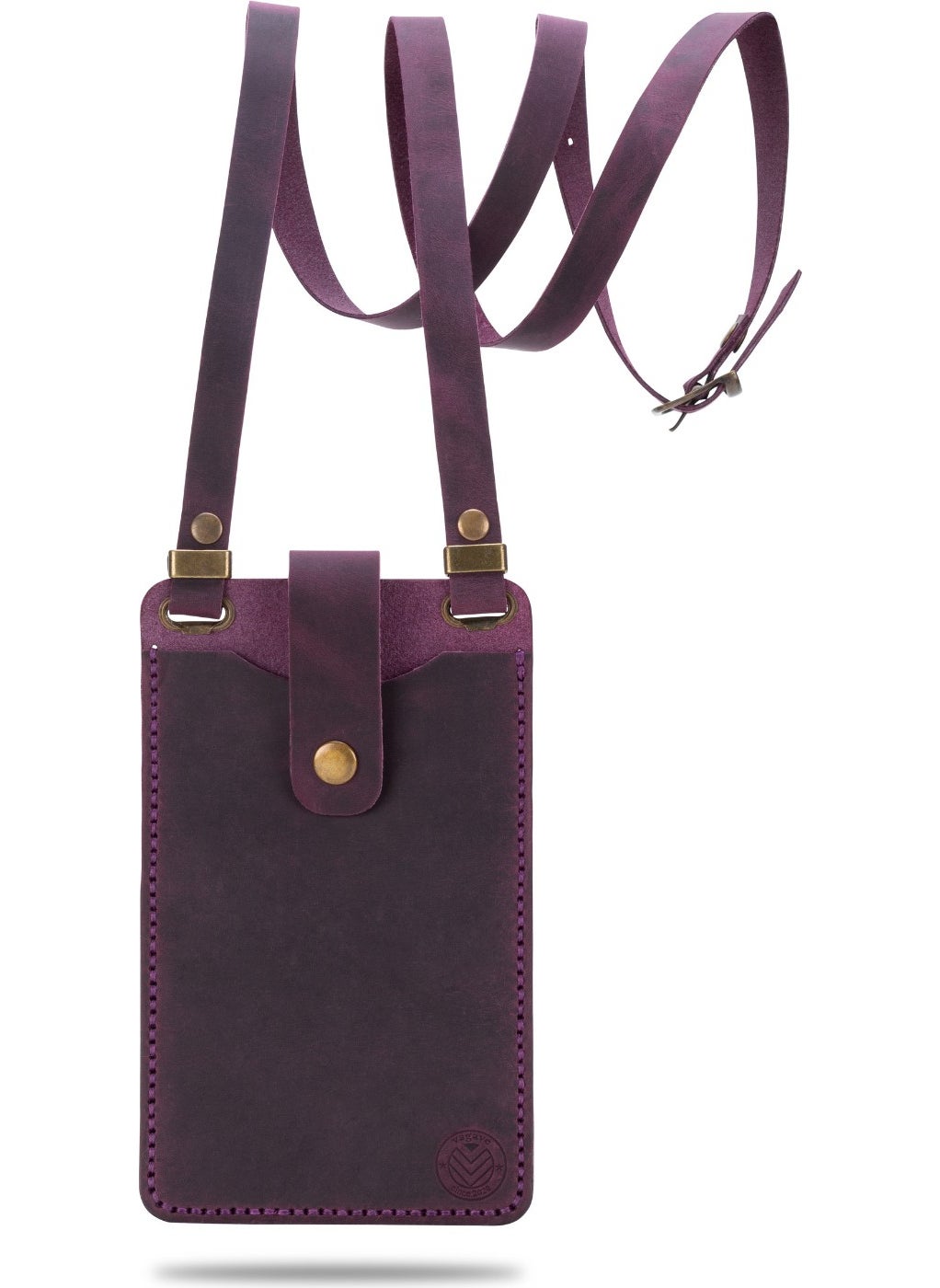 Vagave Women's Genuine Leather Phone Bag with Shoulder Strap and Money and Card Compartment  - Image 1