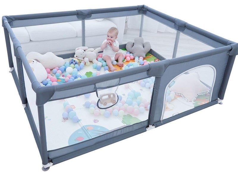 فتيرلي طفل لعبة القلم ، 150 × 180 × 68cm لعبة كبيرة المجلس ، ومكافحة الاصطدام رغوة ، تنفس القماش الصافي ، لا تحتوي على وسادة - Image 1