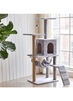 Cat Tree, Cat Tower Tree, Cat Scratching Post, Multi-Level Cat Climbing Activity Center Jumping Platform With Houses And Hammock For Indoor Cats Kittens Pets Play Rest Climb Sleeping 125x40x50 Cm - pzsku/Z9D4168648F4139DDB6D6Z/45/_/1684226185/e4741311-d331-4b5c-af05-3e79935d3ef8