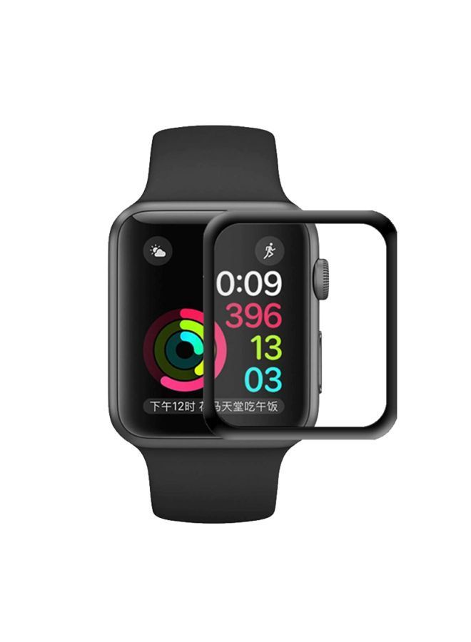 NIBEMINENT 3D Tempered Glass For Apple Watch Series 4 44mm Clear/Black  - Image 1