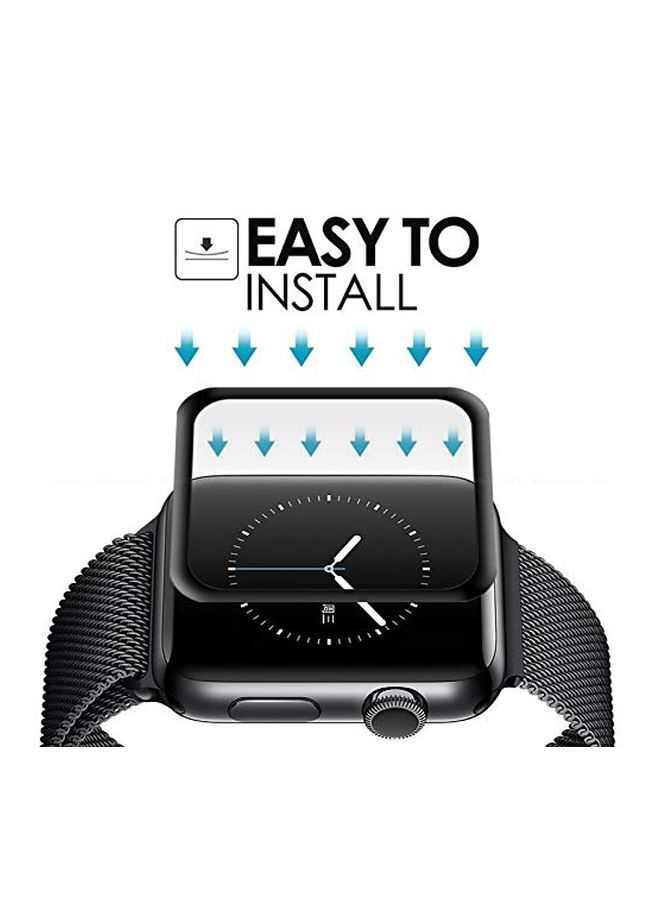 NIBEMINENT 3D Tempered Glass For Apple Watch Series 4 44mm Clear/Black  - Image 2