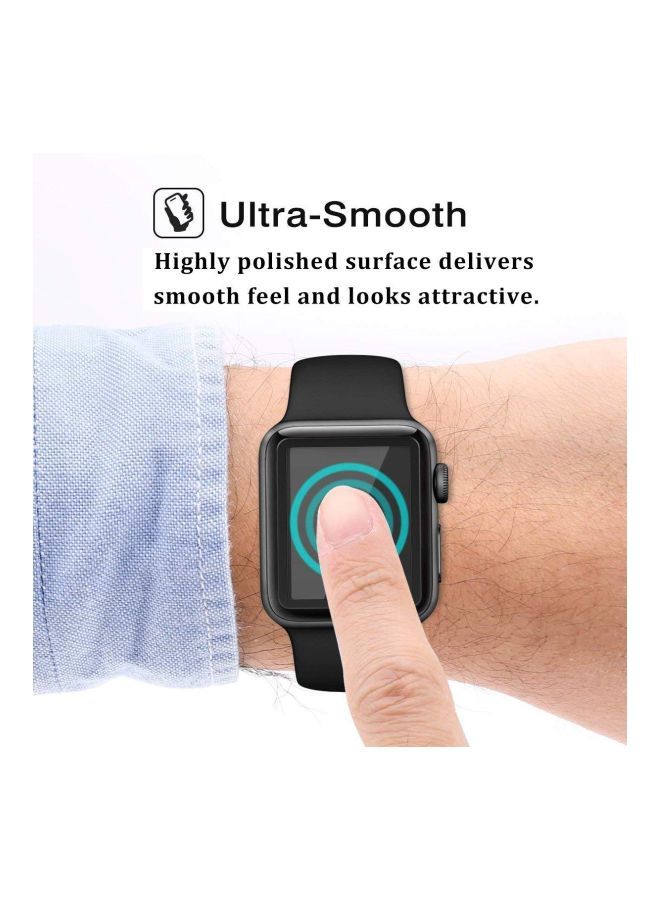 NIBEMINENT 3D Tempered Glass For Apple Watch Series 4 44mm Clear/Black  - Image 4