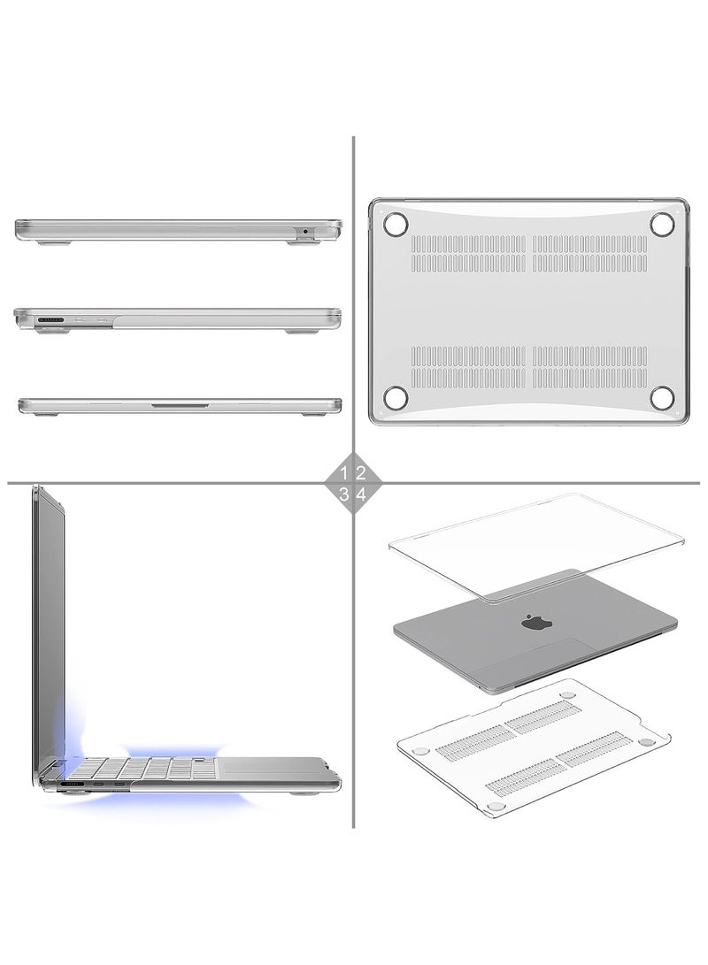 Laptop Case Cover for MacBook Air 13.6 inch 2025-2022 Release A3240 M4 / A3113 M3 / A2681 M2 Chip with Liquid Retina Display & Touch ID Protective Hard Shell Case Cover (Clear) - Image 4