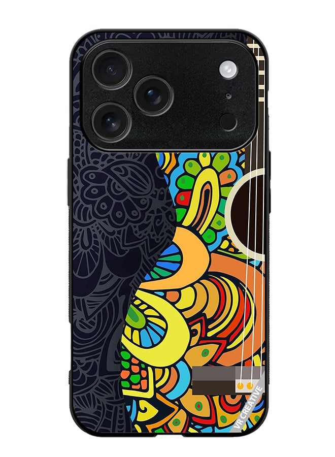 VR CREATIVE Protective Case Cover For Apple iPhone 17 Pro Max Colorful Guitar Design Multicolour