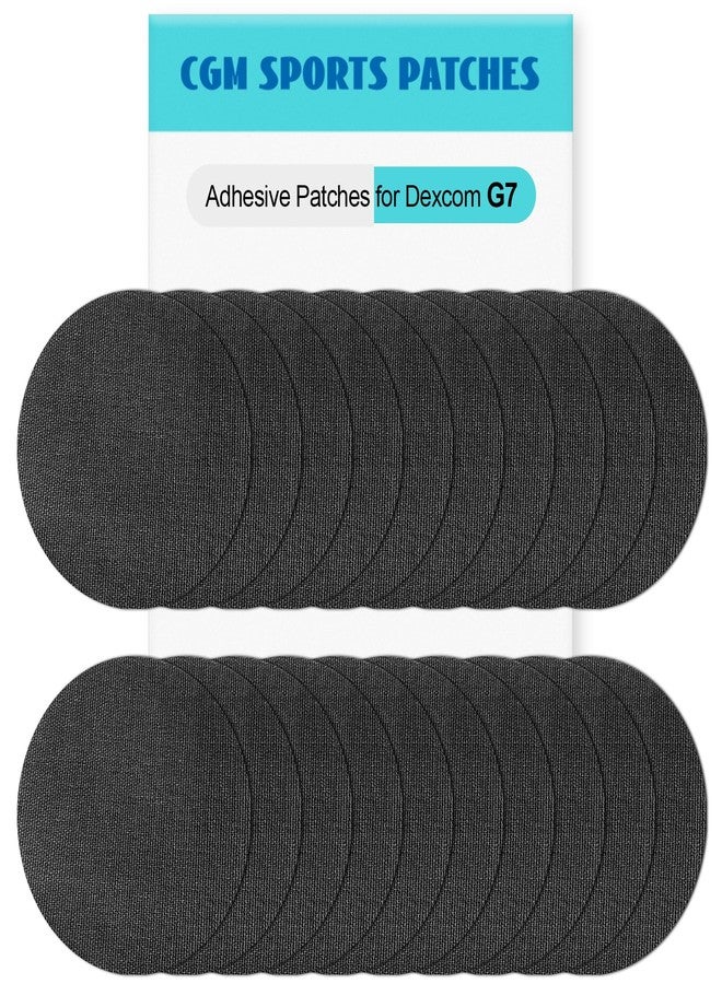 hurifeng 20Pack Adhesive Patches for G7, Premium Waterproof Flexible & Breathable Full Covers for CGM Dexcom G7,Latex-Free Overlay Patch for G7 Sensor Long-Lasting Hypoallergenic Medical Glue No Hole (Black) - Image 1