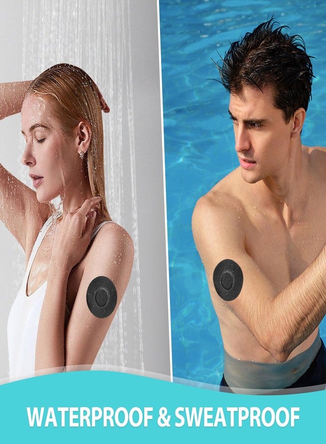 hurifeng 20Pack Adhesive Patches for G7, Premium Waterproof Flexible & Breathable Full Covers for CGM Dexcom G7,Latex-Free Overlay Patch for G7 Sensor Long-Lasting Hypoallergenic Medical Glue No Hole (Black) - Image 4