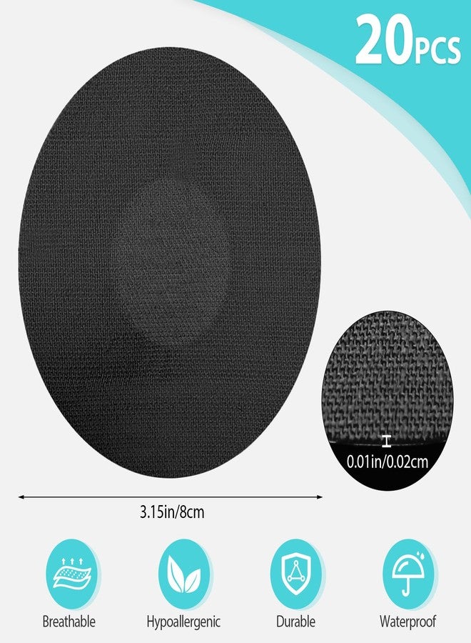 hurifeng 20Pack Adhesive Patches for G7, Premium Waterproof Flexible & Breathable Full Covers for CGM Dexcom G7,Latex-Free Overlay Patch for G7 Sensor Long-Lasting Hypoallergenic Medical Glue No Hole (Black) - Image 2
