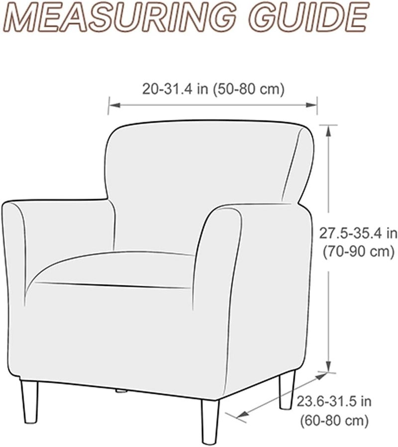 SONNACH Stretch Chair Covers with Arms 1-Piece Banquet Armchair Slipcover Velvet Mid Century Modern Armchair Slipcover Anti-Slip Furniture Protector for Living Room Friendly for Kids Pets (Coffee) - Image 3