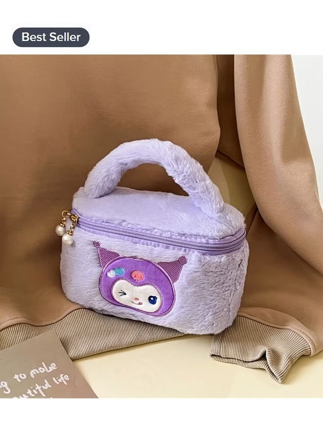 Sanrio - 8-inch Sanrio Kuromi portable plush cosmetic bag - Image 1