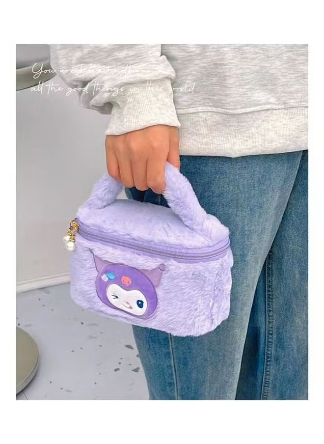 Sanrio - 8-inch Sanrio Kuromi portable plush cosmetic bag - Image 1