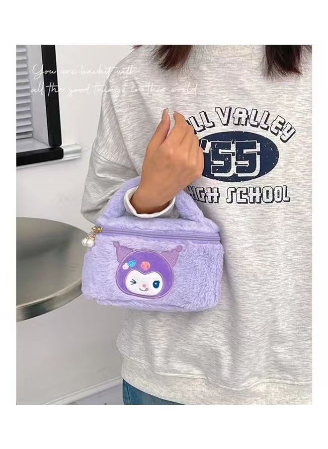 Sanrio - 8-inch Sanrio Kuromi portable plush cosmetic bag - Image 1