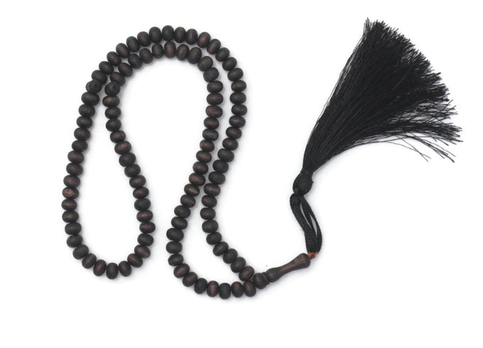 HANDMADE MATTE BLACK OLIVE WOOD 99 BEADS TASBEEH MISBAHA ISLAMIC GIFT TASBIH PRAYER BEADS TESBIH 5X7 MM SMALL SIZE DHIKR ROSARY