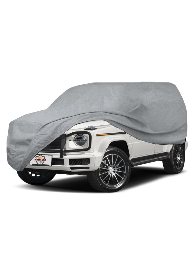 Zipporah All Weather Premium Lightweight 6-Layers Protective Car Cover 210T Compatible for 2019-2025 Mercedes Benz G-Class with Left Driver Side Door Zipper, Security Lock and Mirror Pockets - Image 2