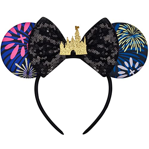 FANYITY Mouse Ears Sequin Mouse Ears Headband for Boys Girls Women fireworks - Image 1