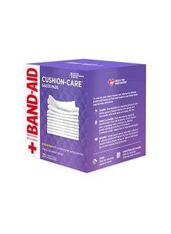 Band Aid Brand Absorbent Cushion Care Sterile Square Gauze Pads For First Aid Protection, Large, 4 in x 4 in - 25 ct  - Image 5